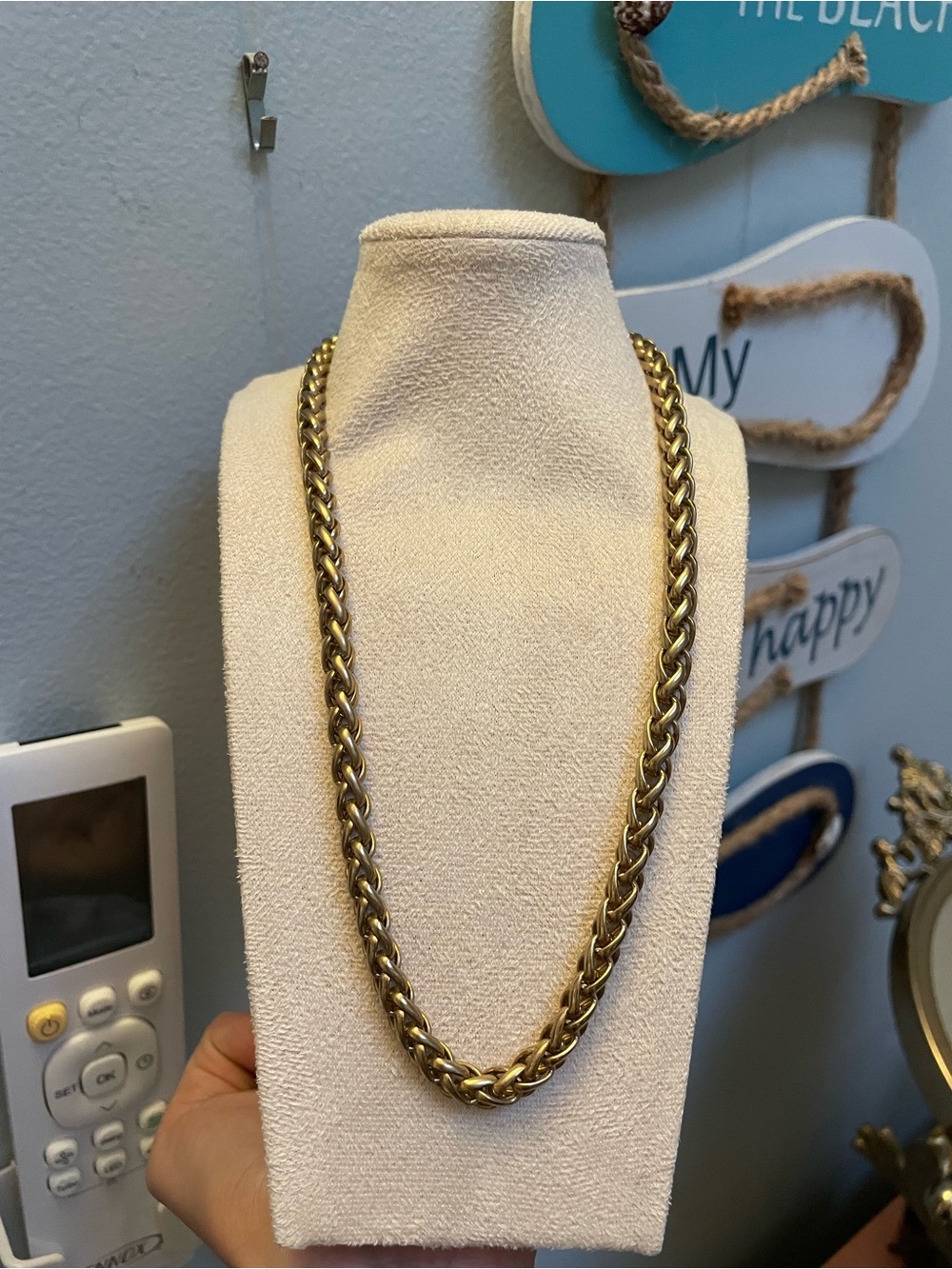 Gold Colored Men's Rope Chain Necklace - Classic Statement